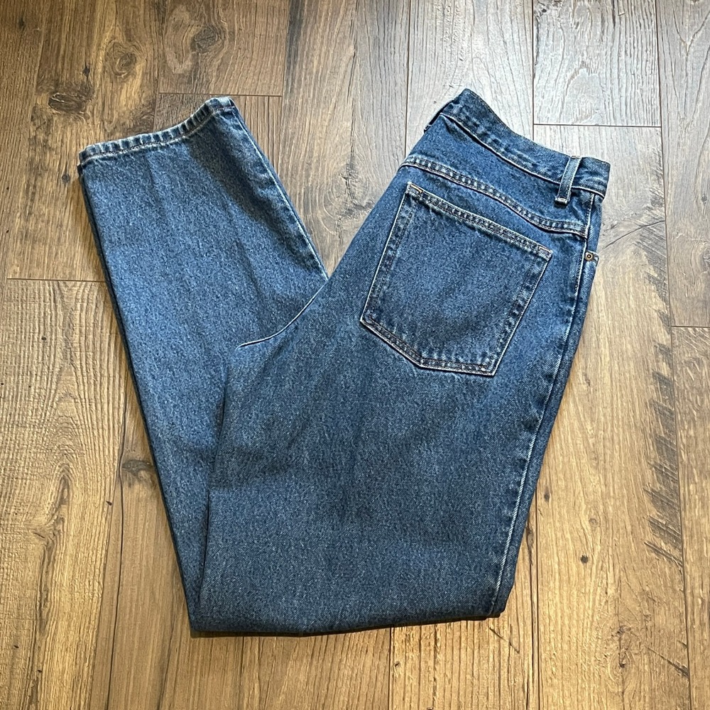 LL Bean Original Fit Traditional Jeans Womens 12MT Blue Straight Leg 100% Cotton